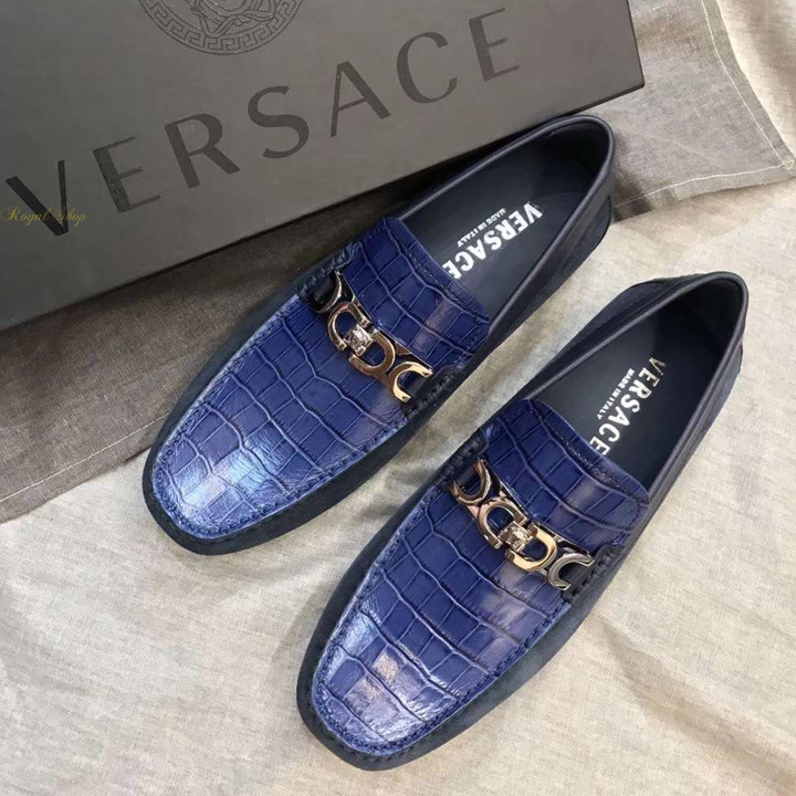 Giày Versace nam siêu cấp dập vân da cá sấu