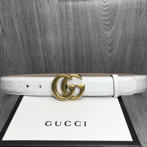 Dây nịt Gucci nam màu trắng GCTL5793