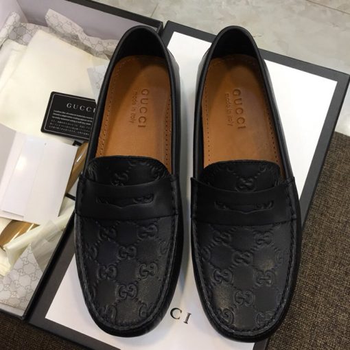 Mẫu giày nam Gucci có hạo tiết dập chìm 2019