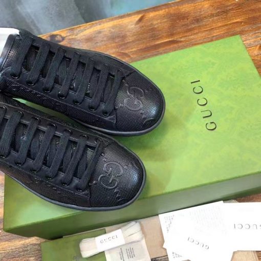 Mũi giày Gucci nam màu đen siêu cấp