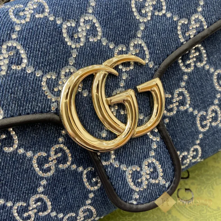 Logo Túi đeo chéo nữ Gucci GG Marmont 443497