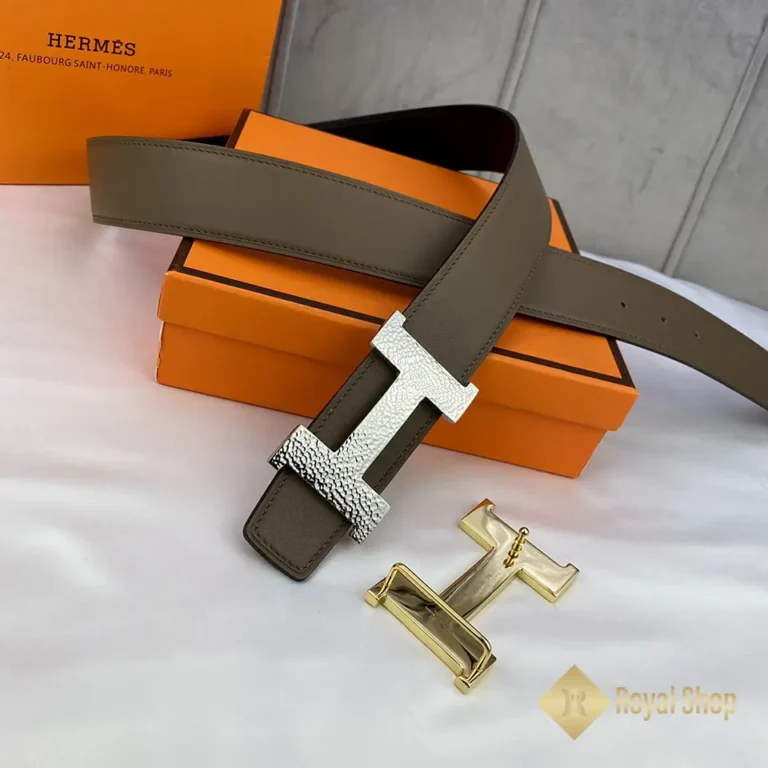 Chi tiết mặt khoá dây lưng nam Hermès BHM07104