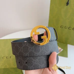 Trên tay dây nịt nam Gucci màu đen siêu cấp BGC071018