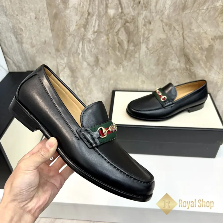 Cạnh Giày lười Gucci nam đế cao loafer Horsebit JGC080811