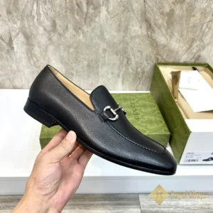 Cạnh bên Giày Gucci nam đế cao Jordaan leather loafer JGC08131