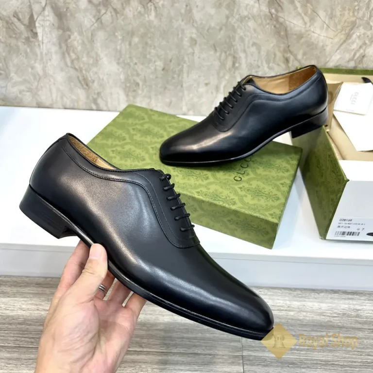 Chi tiết Giày Gucci nam đế cao buộc dây Oxford da trơn JGC08136