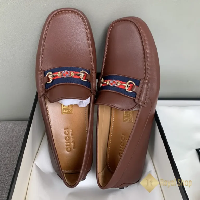 Form Giày lười Gucci nam đế bệt mocassin Driver JGC08081