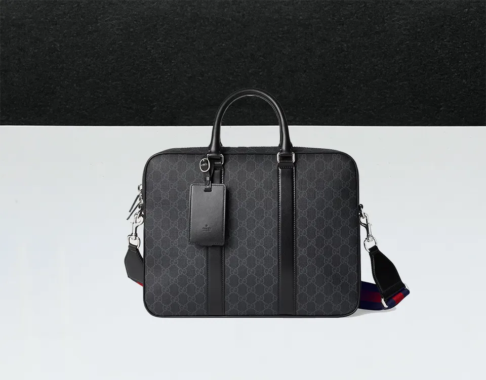 GG briefcase with shoulder strap