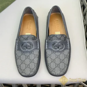 Giày Gucci nam đế bệt Interlocking G Driver Grey 082808