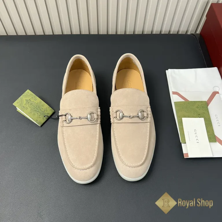 Giày lười Gucci nam đế cao loafer Horsebit 782672