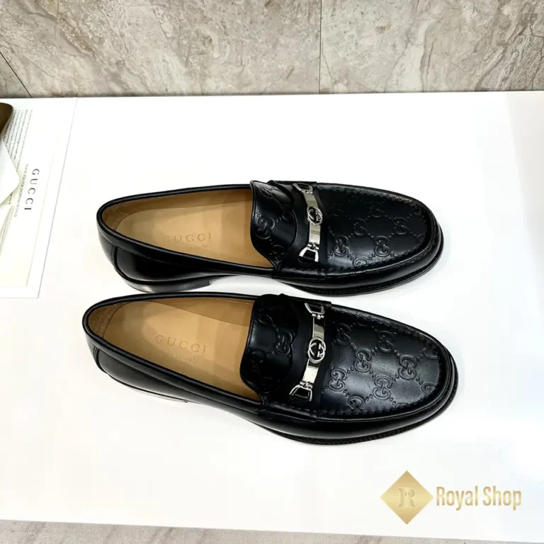 Góc nghiêng Giày lười Gucci đế cao loafer Horsebit JGC08084