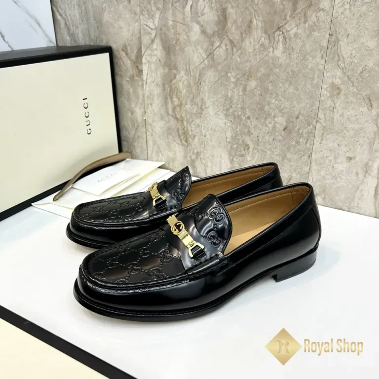 Góc nghiêng Giày nam Gucci đế cao loafer Horsebit JGC08088