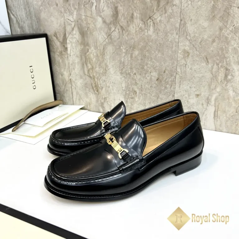 Góc nghiêng Giày nam Gucci đế cao loafer Horsebit JGC08089