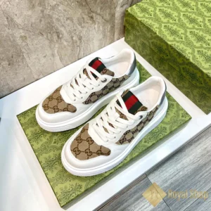 Góc nghiêng Giày nam Gucci sneaker GG Trainer White GC082906