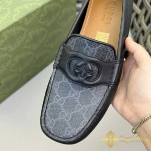 Mũi Giày lười Gucci nam Interlocking G Driver Grey 730148 AAB7Z 1000