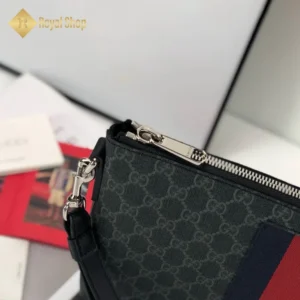 Phần khoá kéo Clutch Gucci nam màu đen style 523603