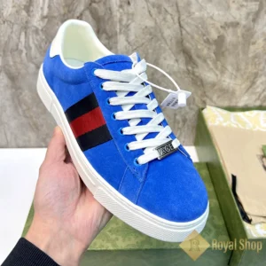 Trên tay Giày Gucci nam ACE sneaker Blue 082804