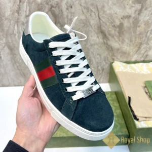 Trên tay Giày Gucci nam ACE sneaker Grey 082805