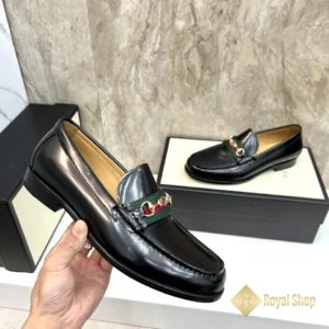 Trên tay Giày Gucci nam đế cao loafer Horsebit JGC08085