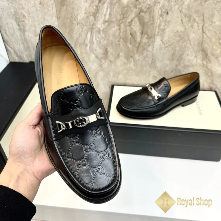 Trên tay Giày lười Gucci đế cao loafer Horsebit JGC08084