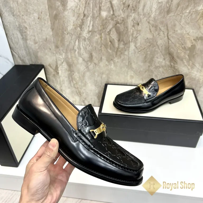 Trên tay Giày nam Gucci đế cao loafer Horsebit JGC08088