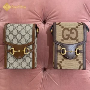 Túi nam Gucci Horsebit 1955 mini bag 625615 màu nâu và màu vàng