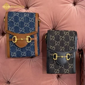 Túi nam Gucci Horsebit 1955 mini bag 625615 màu xanh và màu đen