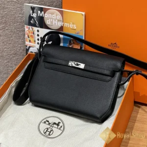 Túi nữ Hermes Kelly depeches 25 Ck89Noir Black H084416CKAC