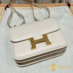 Đáy Túi nữ Hermes Constance 19cm ck10màu trắng