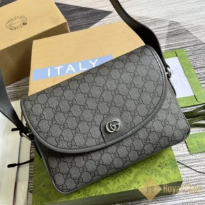 Góc nghiêng Túi nam Gucci đeo chéo Ophidia medium Messenger màu xám GC724704