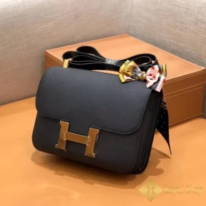 Góc nghiêng Túi nữ Hermes Constance 23cm màu đen