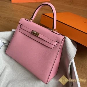 Góc nghiêng Túi xách nữ Hermes Kelly 25cm màu hồng