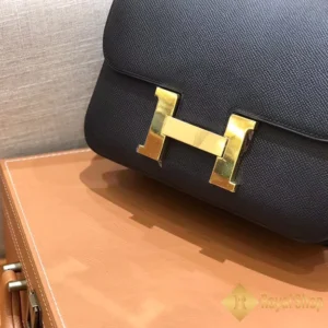 Khoá chữ H Túi nữ Hermes Constance 23cm màu đen