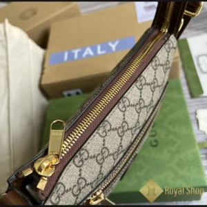 Khoá kéo Túi Gucci nam GG Supreme small Messenger màu nâu GC681021