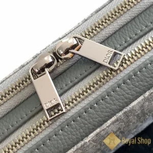 Khoá kéo Túi nam Dior đeo chéo Zipped Pouch màu xám DR22412-1