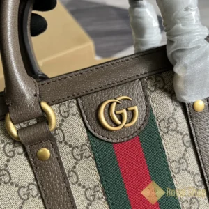 Logo Túi xách nam Gucci Ophidia GG Tote màu nâu 724685