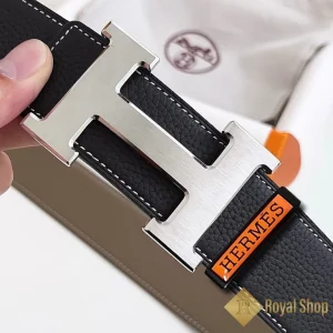 Mặt khoá Dây nịt Hermes nam màu đen BHM092703