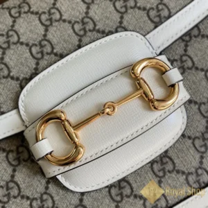 Nắp khoá Túi Gucci nữ Horsebit 1955 small màu trắng GC602204