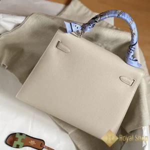 Sau Túi xách nữ Hermes Kelly 25cm màu trắng