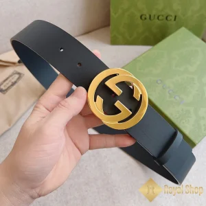 Thắt lưng Gucci nam khoá vàng BGC092705 mảu đen