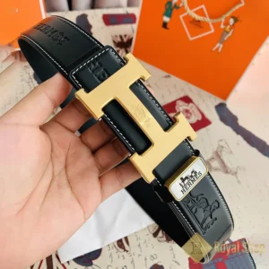 Trên tay Dây nịt Hermes nam khoá vàng BMH092305