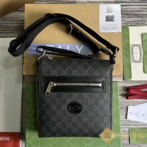 Trước Túi Gucci nam GG Supreme small Messenger màu xám GC681021