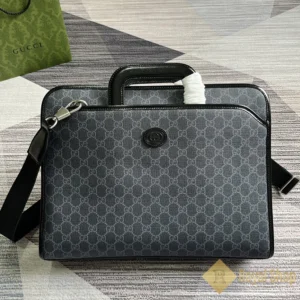 Trước Túi công sở Gucci nam Large briefcase with Interlocking G màu đen GC700531