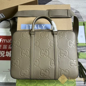 Túi công sở nam Gucci Jumbo GG briefcase màu nâu GC658573