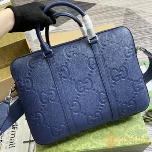 Túi công sở nam Gucci Jumbo GG briefcase màu xanh GC792264