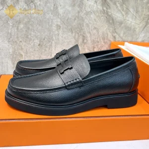 Cạnh Giày Hermes nam đế cao loafer da taiga HM100607D