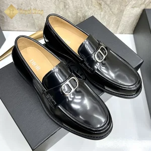 Cạnh Giày lười Dior nam đế cao loafer màu đen DR100509D