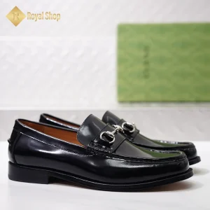 Cạnh Giày lười Gucci nam đế cao loafer with Horsebit GC776660 màu đen