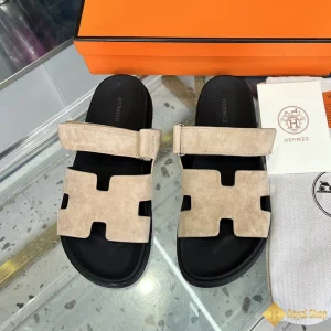 Dép Hermes nam đẹp màu be Chypre sandal HM113884TV like auth