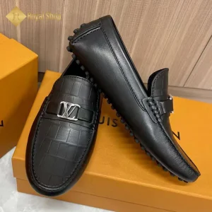 Form Giày lười nam LV đế bệt Moccasin vân cá sấu LV-ND0311Q